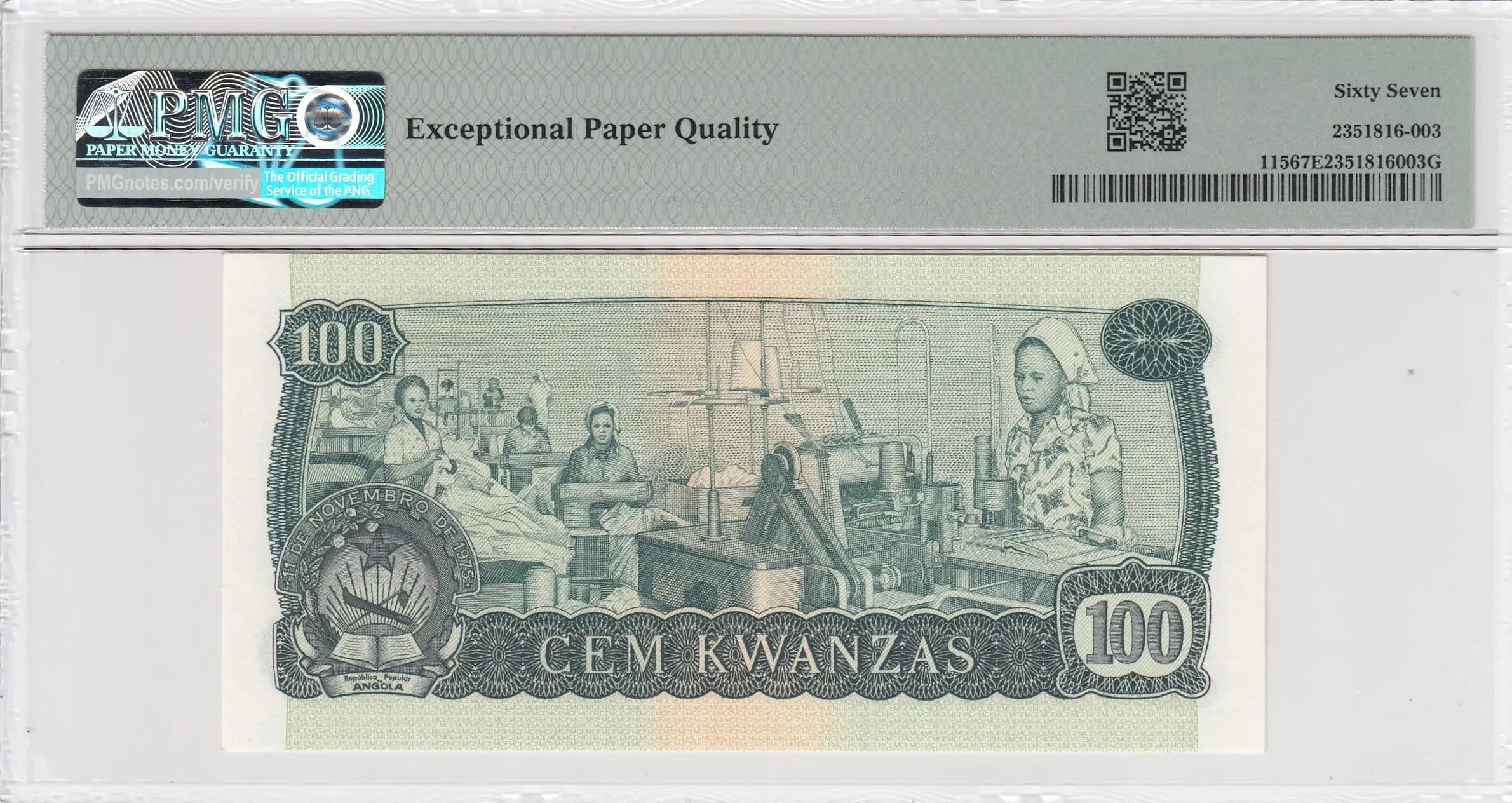 100 kwanzas 1979 from Angola, P-115 (1979) — image 2