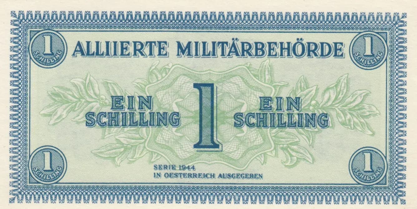 1 shilling 1944 from Austria, P-103b