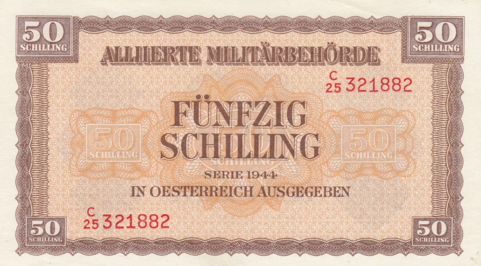 50 shillings 1944 from Austria, P-109 (1944) — image 1