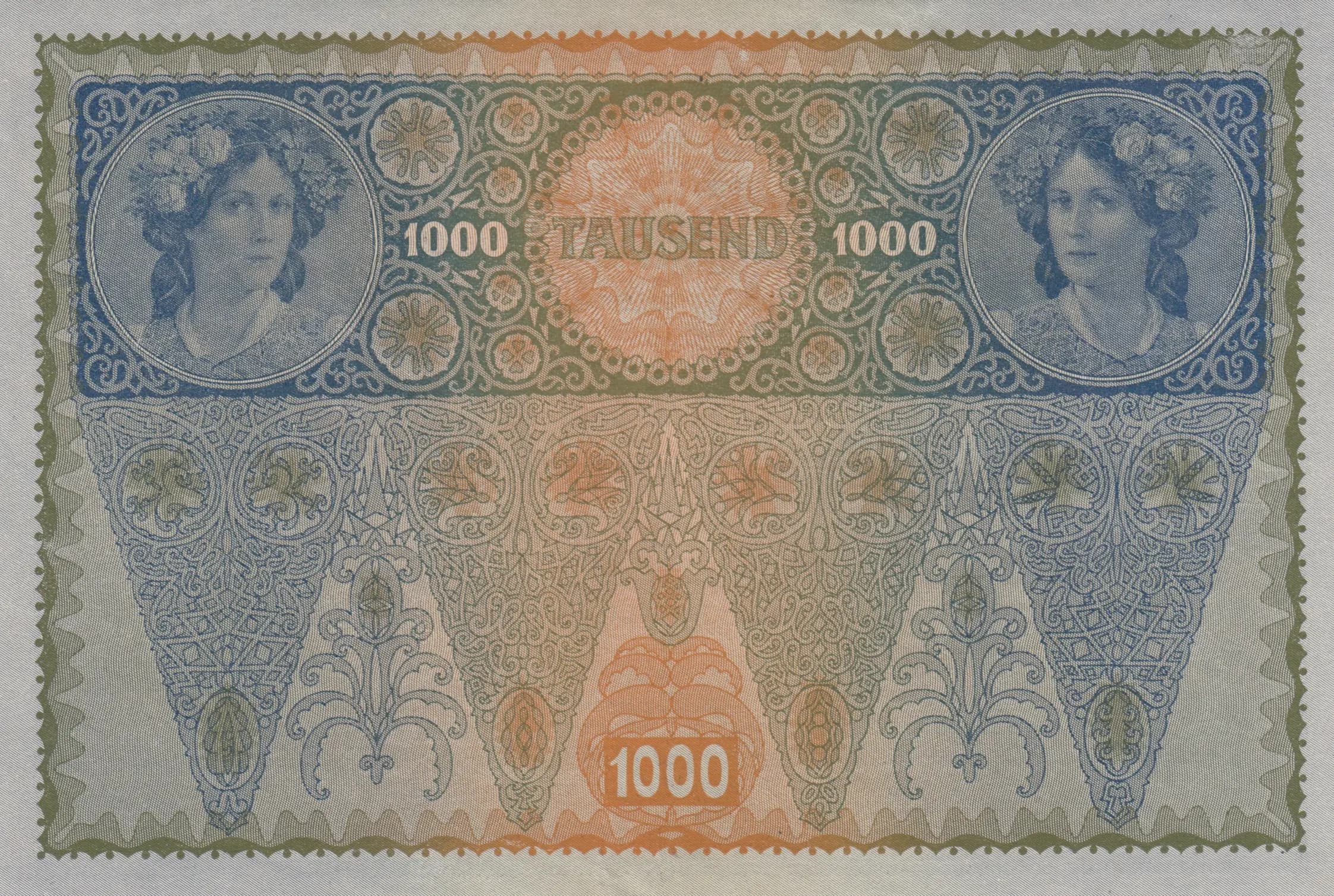 1000 kronen 1919 from Austria, P-61 (1919) — image 2