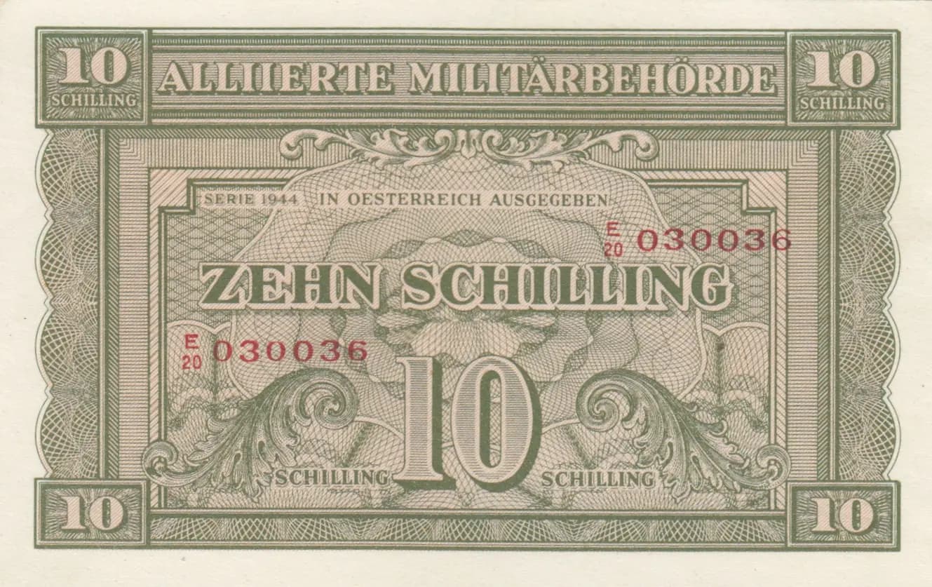 10 shillings 1944 from Austria, P-106