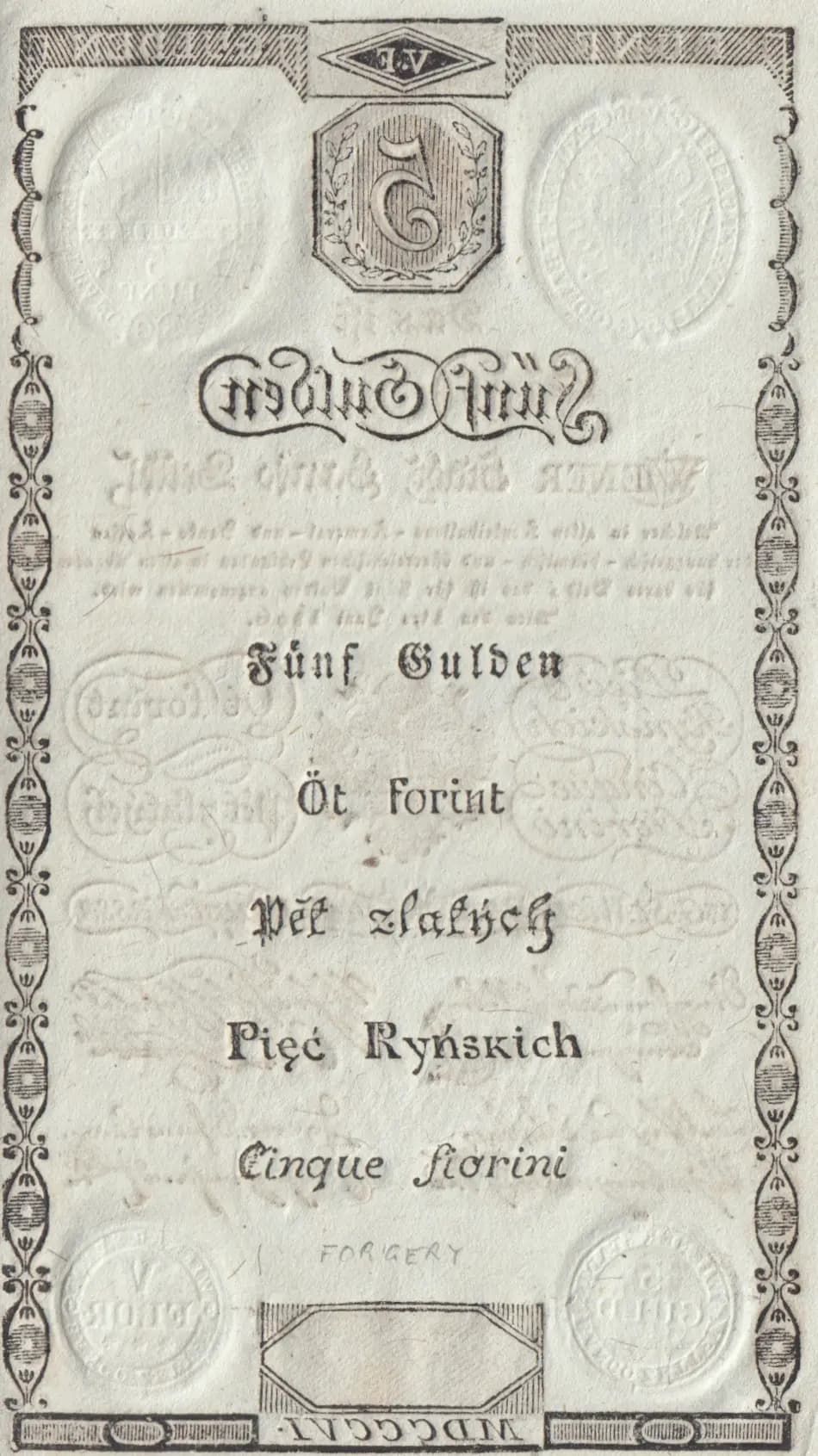 5 gulden 1806 from Austria, P-A38 (1806) — image 2