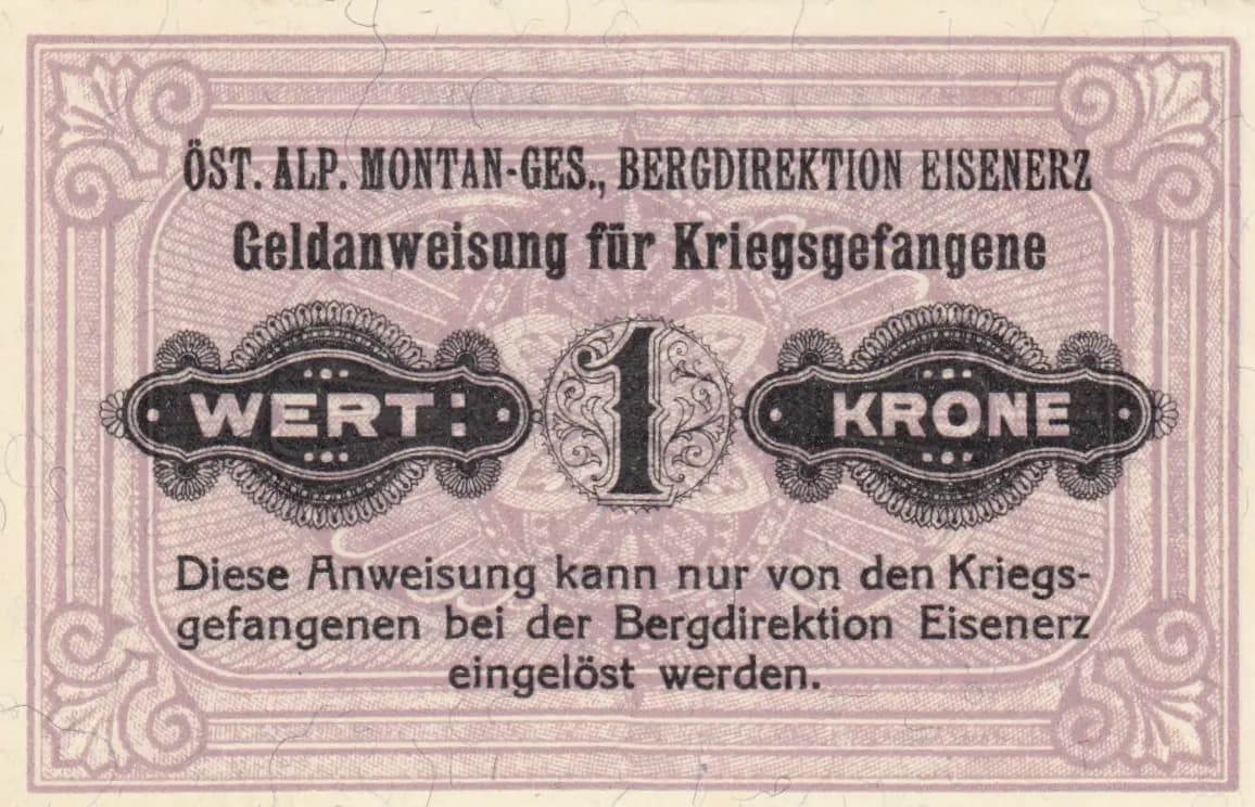 1 krone 1914 Eisenerz from Austria, P-unlisted (1914) — image 1