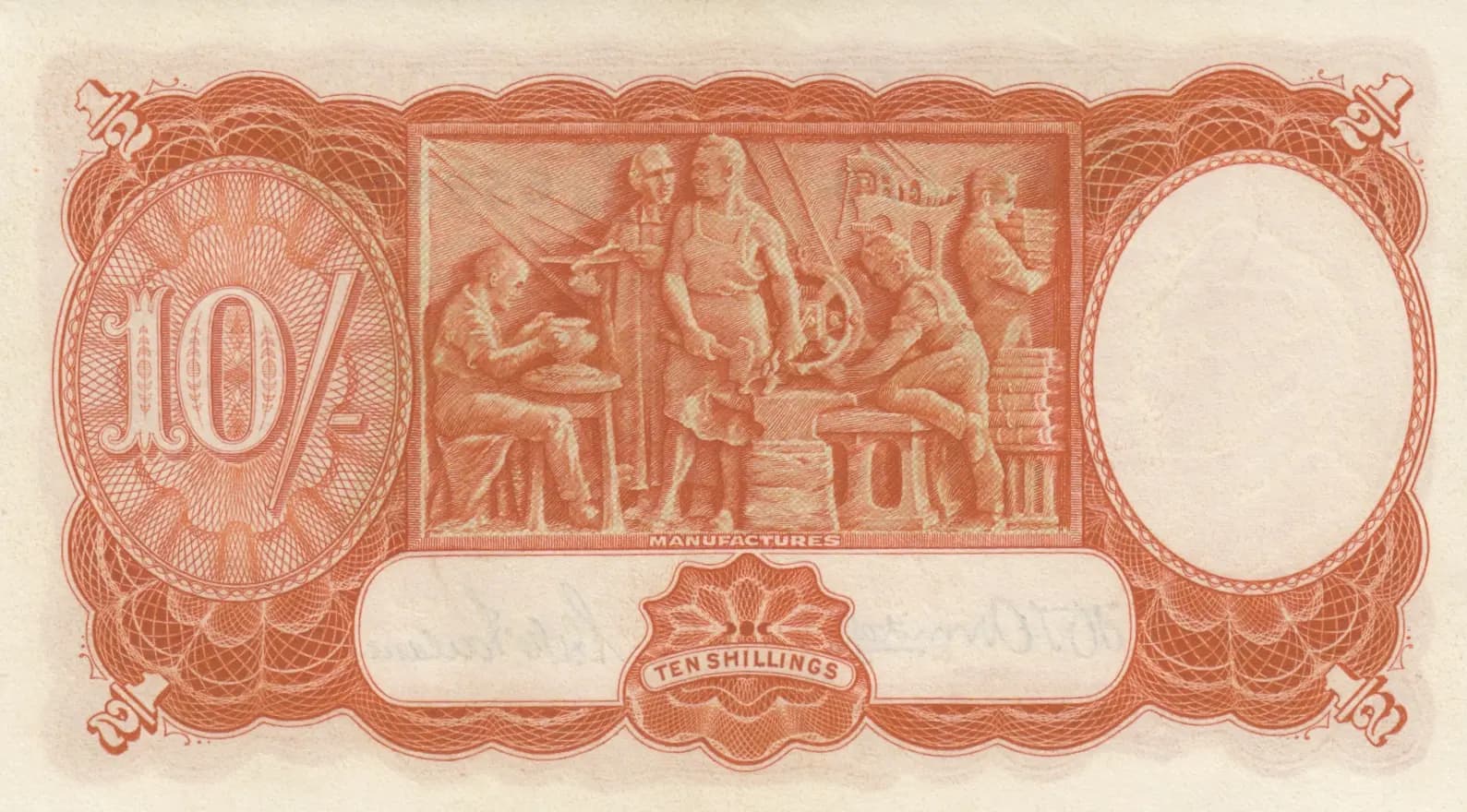 10 shillings= 1/2 pounds 1939 from Australia, P-25b (1939) — image 2