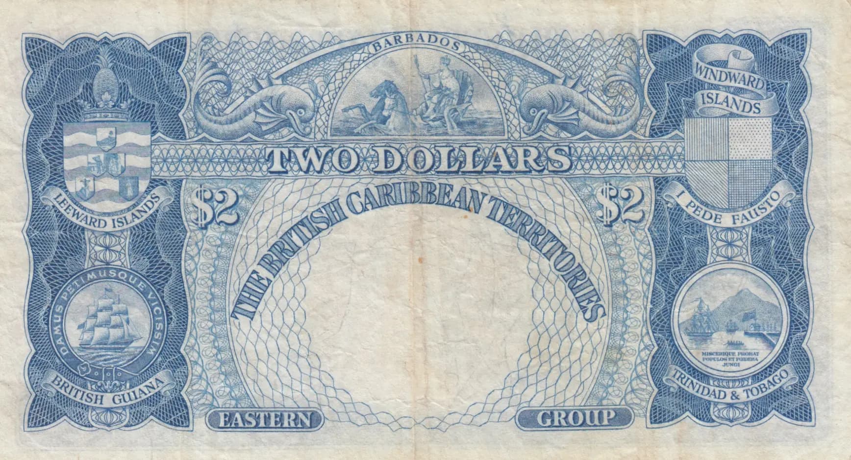 2 dollars 1951 from British Caribbean Territories, P-2 (1951) — image 2