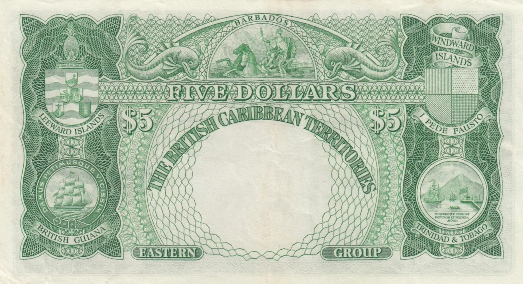 5 dollars 1950 from British Caribbean Territories, P-3 (1950) — image 2