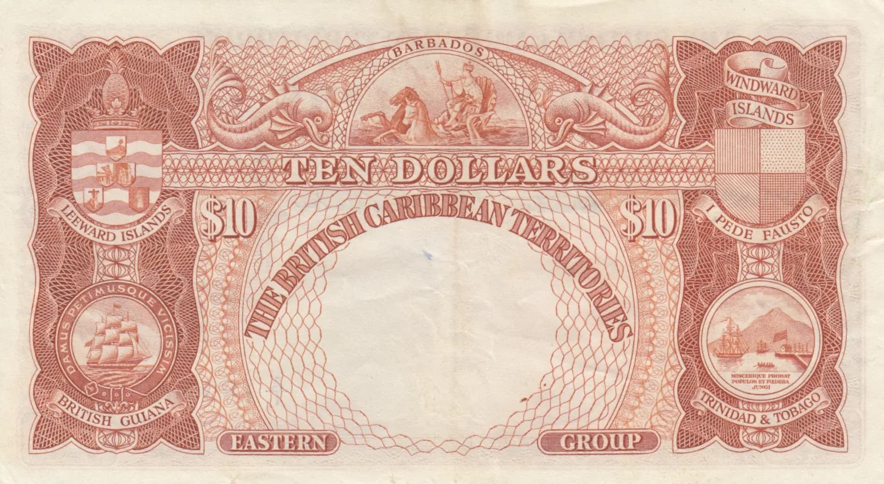 10 dollars 1950 from British Caribbean Territories, P-4 (1950) — image 2