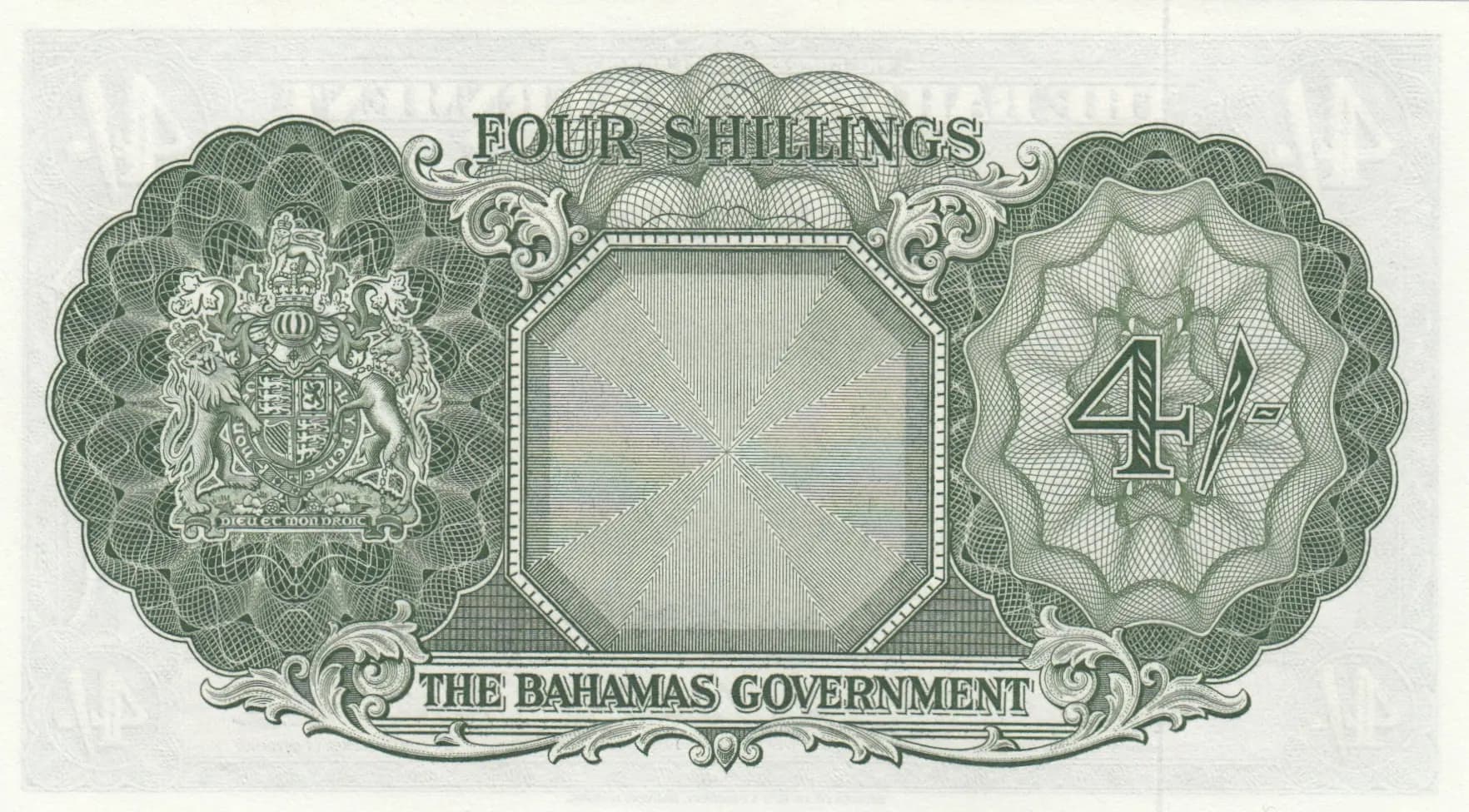 4 shillings 1953 from Bahamas, P-13d (1953) — image 2