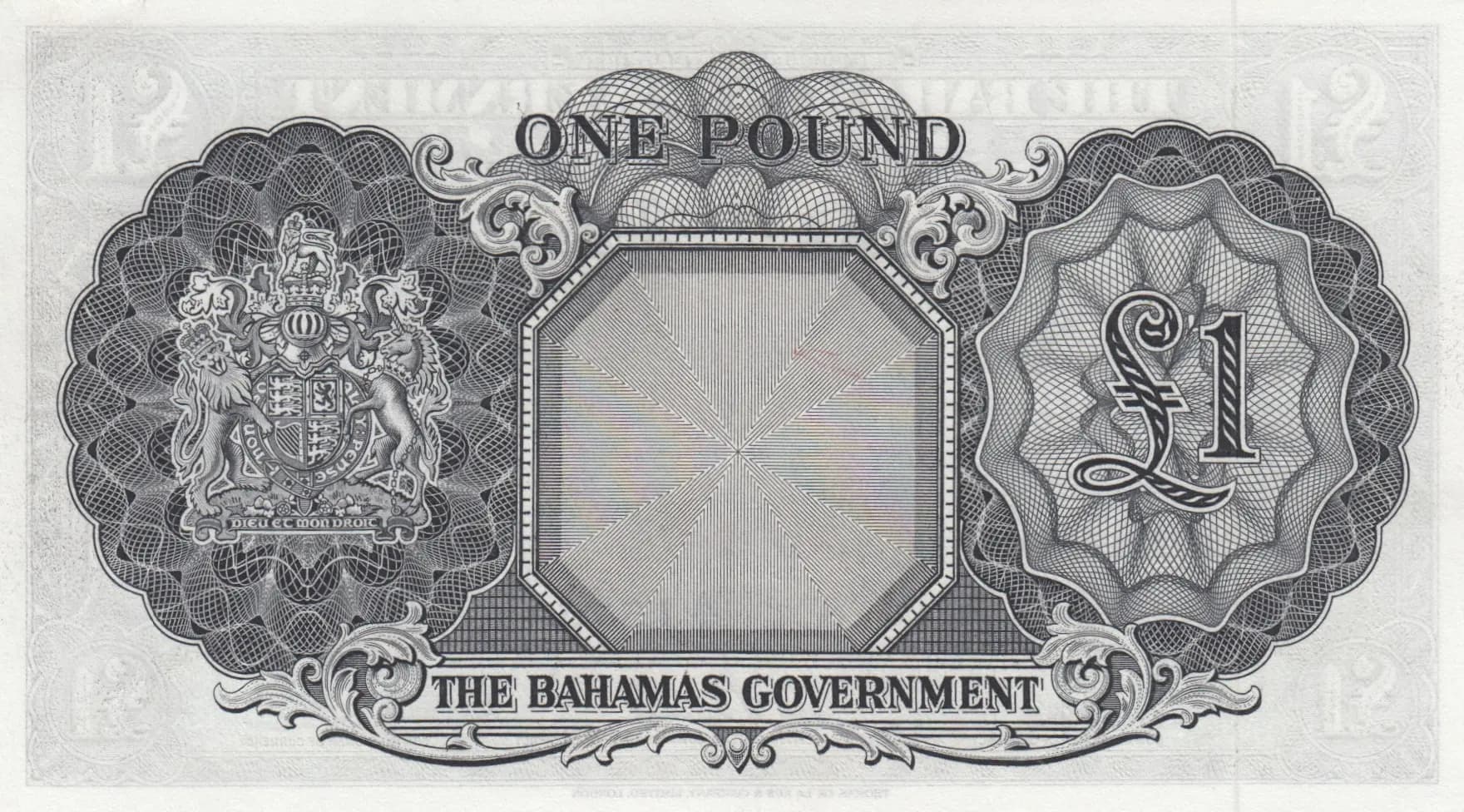 1 pound 1953 from Bahamas, P-15d (1953) — image 2