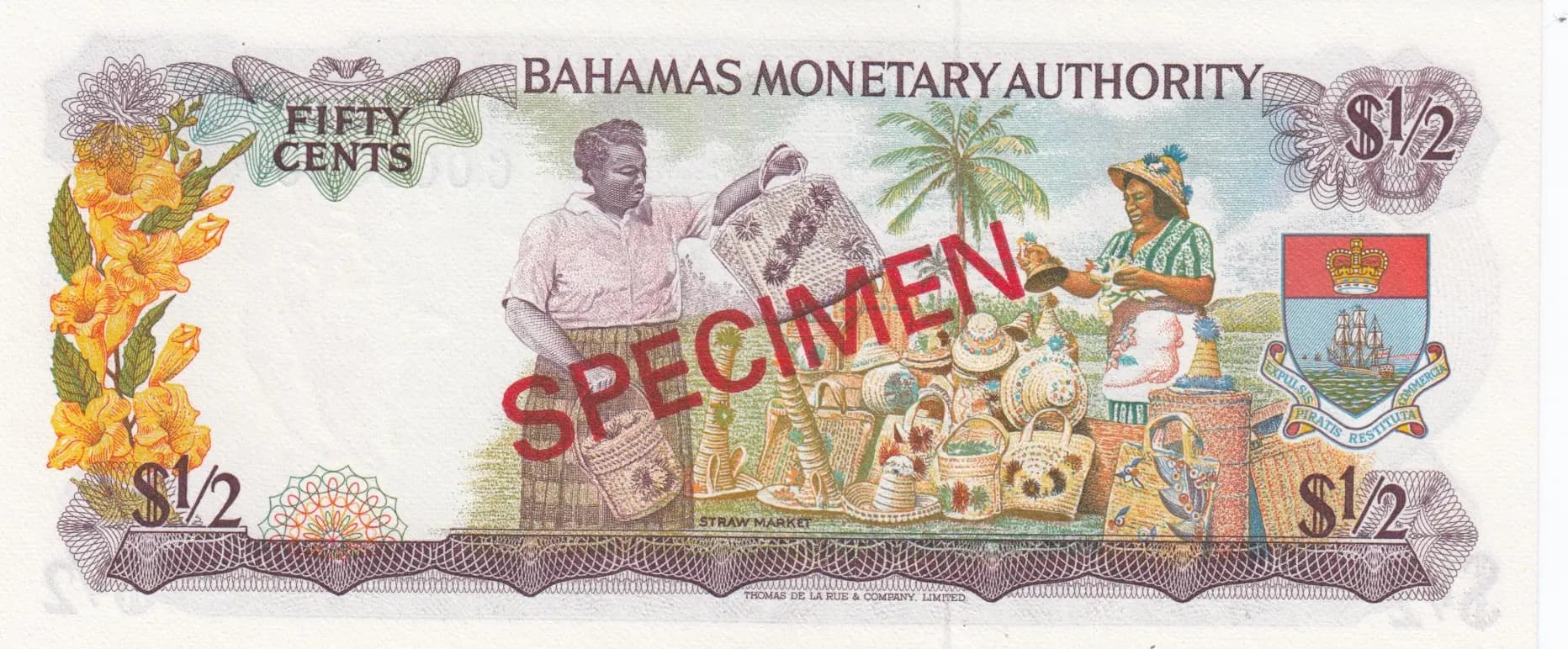 50 cents 1968 specimen from Bahamas, P-26s (1968) — image 2