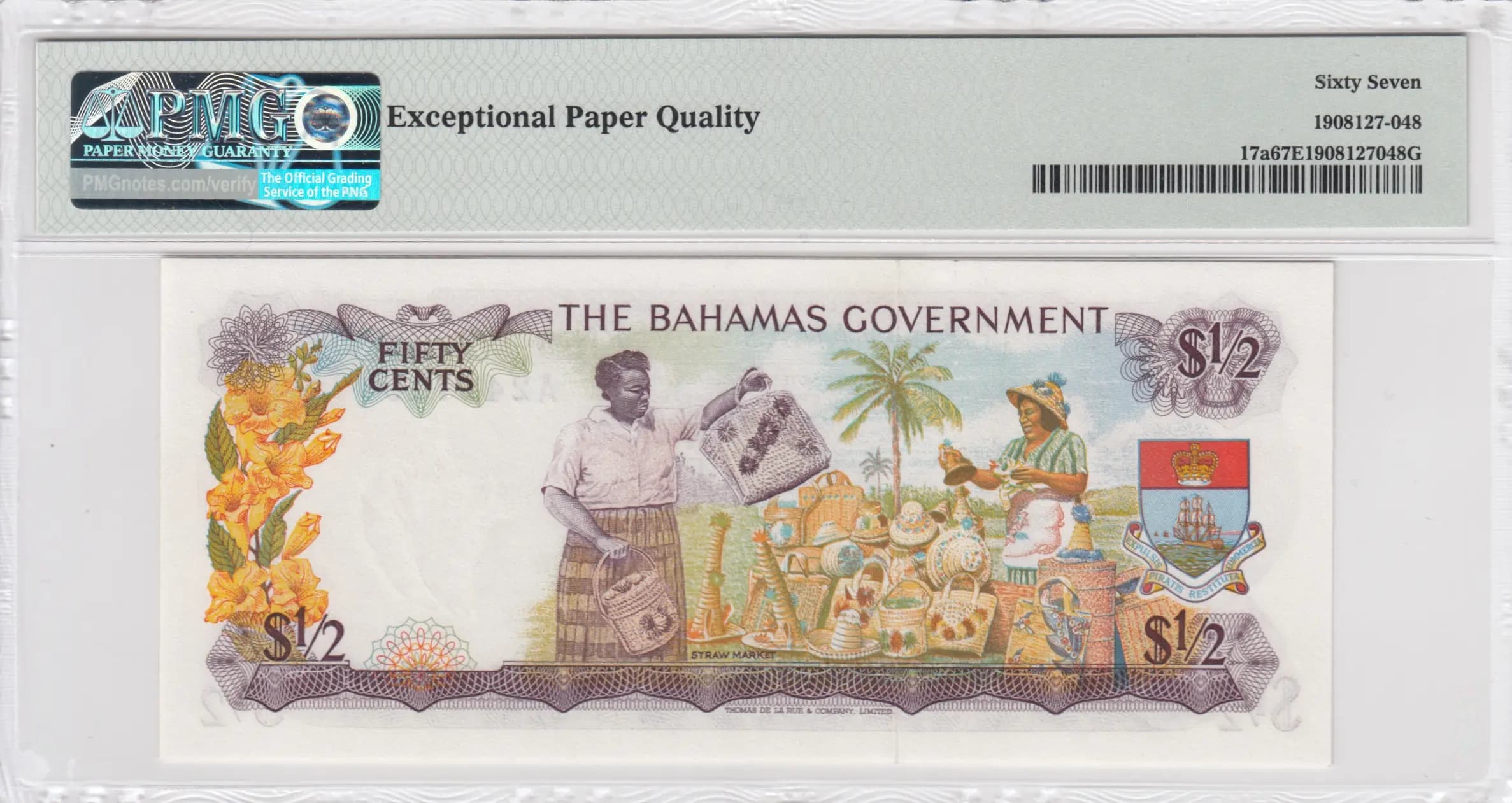 50 cents 1965 from Bahamas, P-17 (1965) — image 2