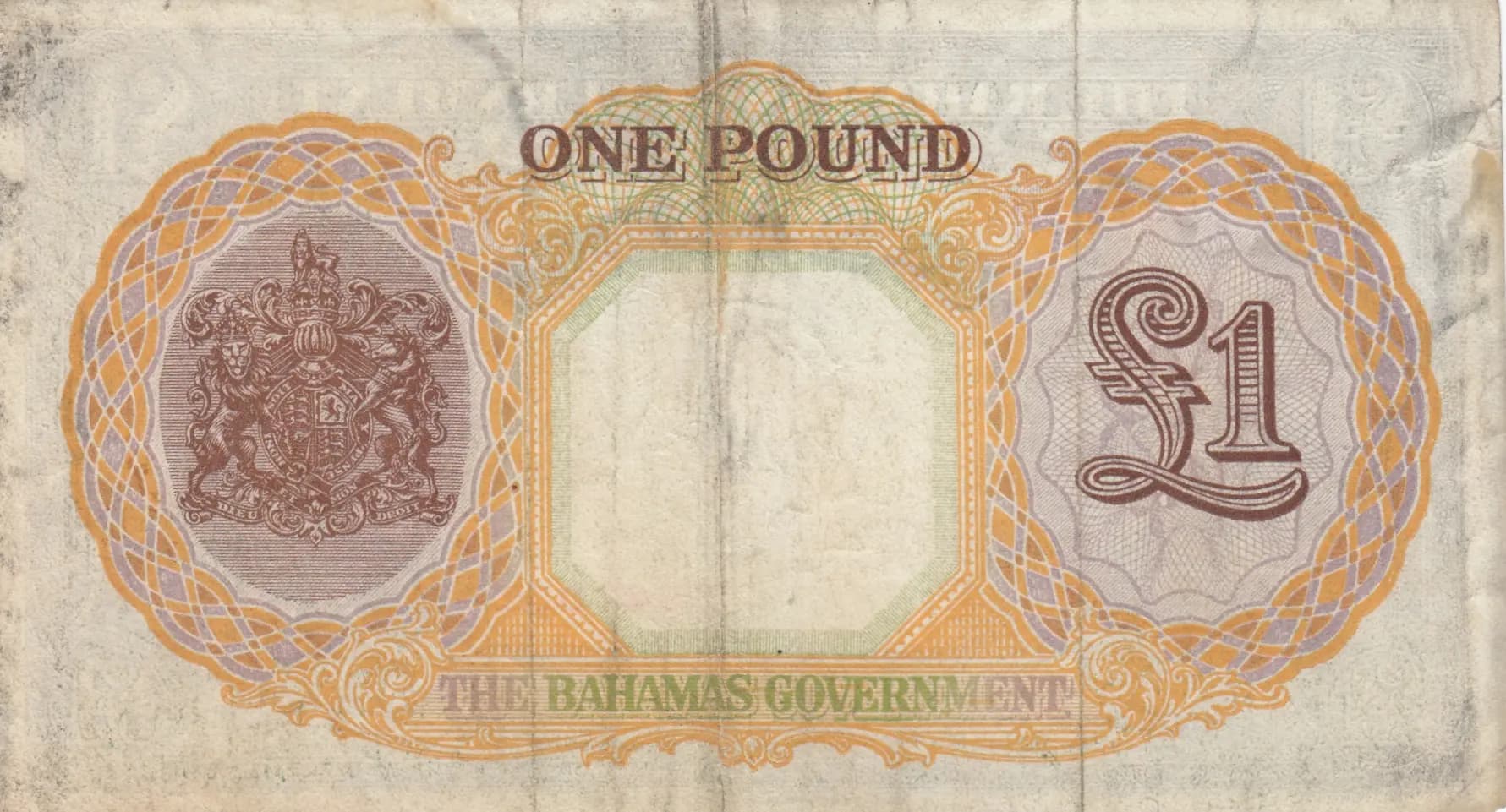 1 pound 1936 from Bahamas, P-11e (1936) — image 2