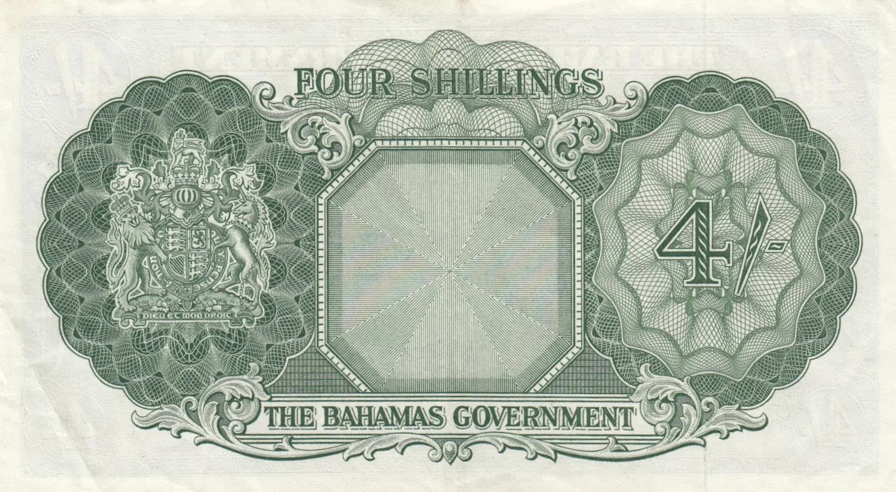 4 shillings 1953 from Bahamas, P-13b (1953) — image 2