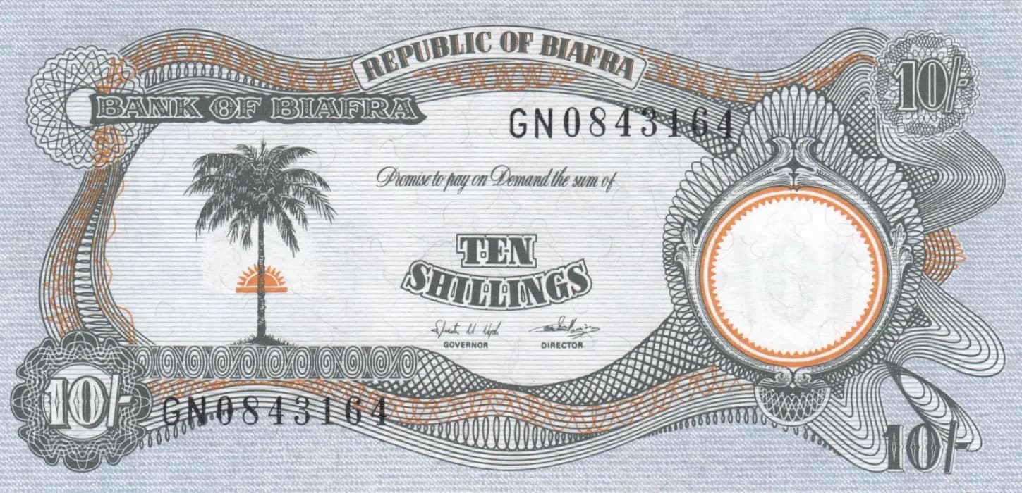 10 shillings 1969 from Biafra, P-4 (1969) — image 1