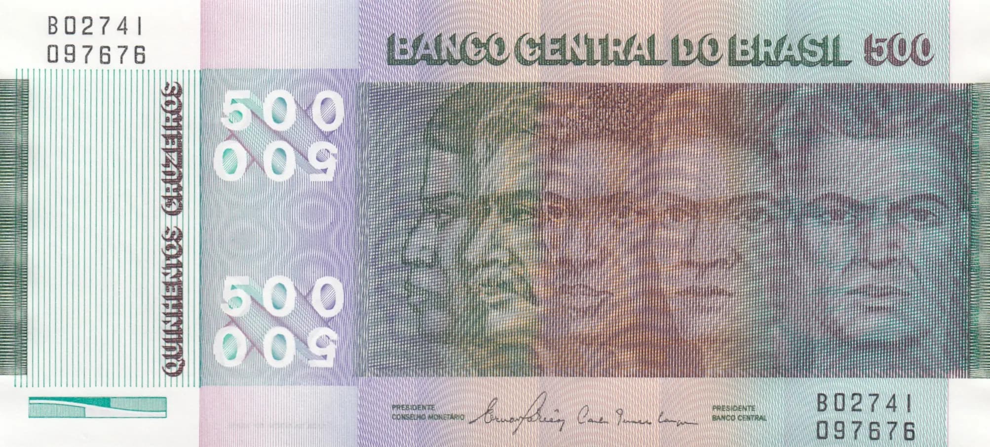 500 cruzeiros 1980 from Brazil, P-196Ac