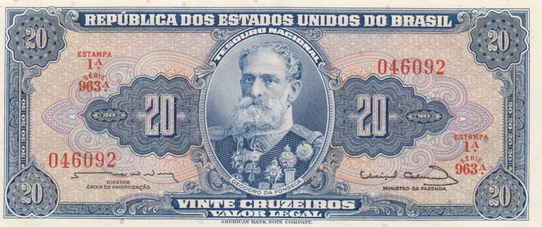 20 cruxeiros 1963 from Brazil, P-168b (1963) — image 1