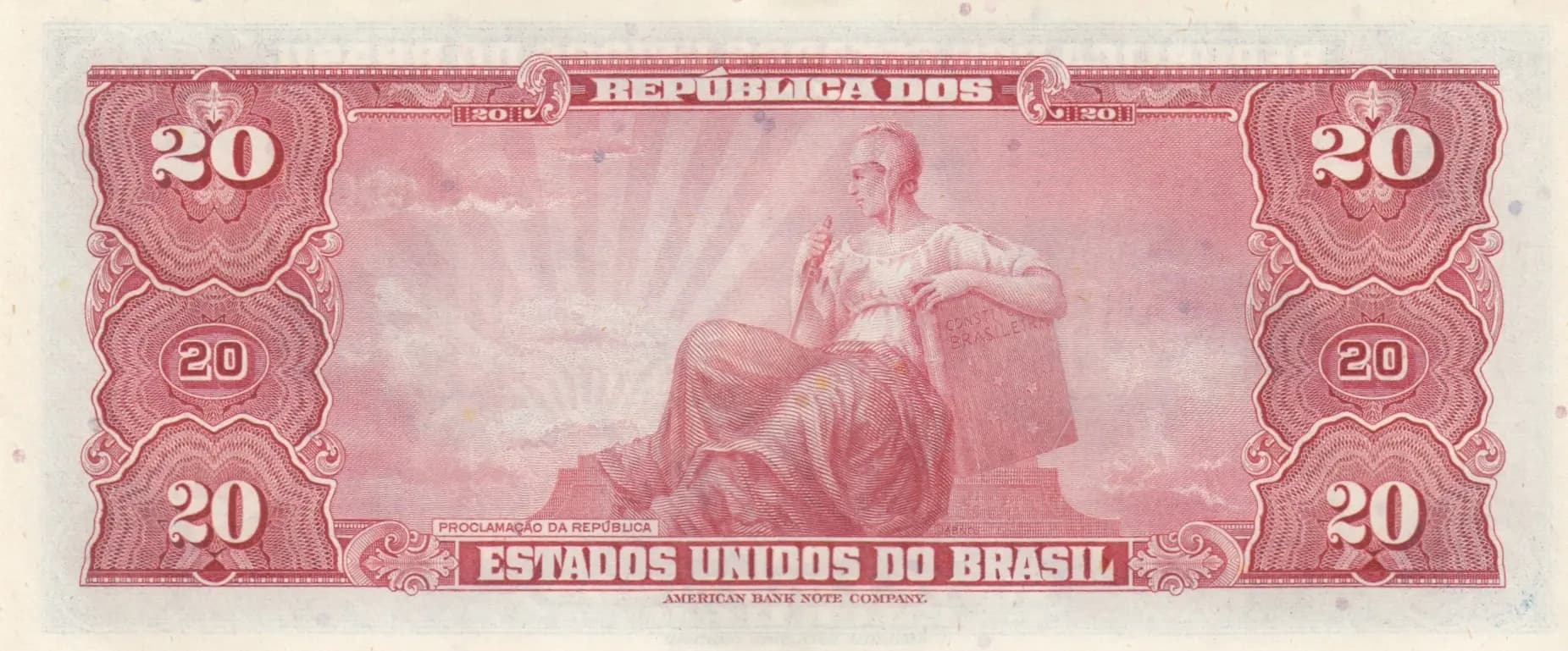 20 cruxeiros 1963 from Brazil, P-168b (1963) — image 2