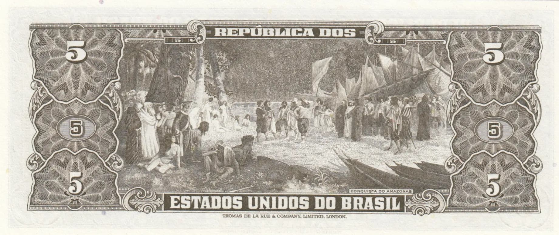 5 cruzeiros 1962 from Brazil, P-176d (1962) — image 2