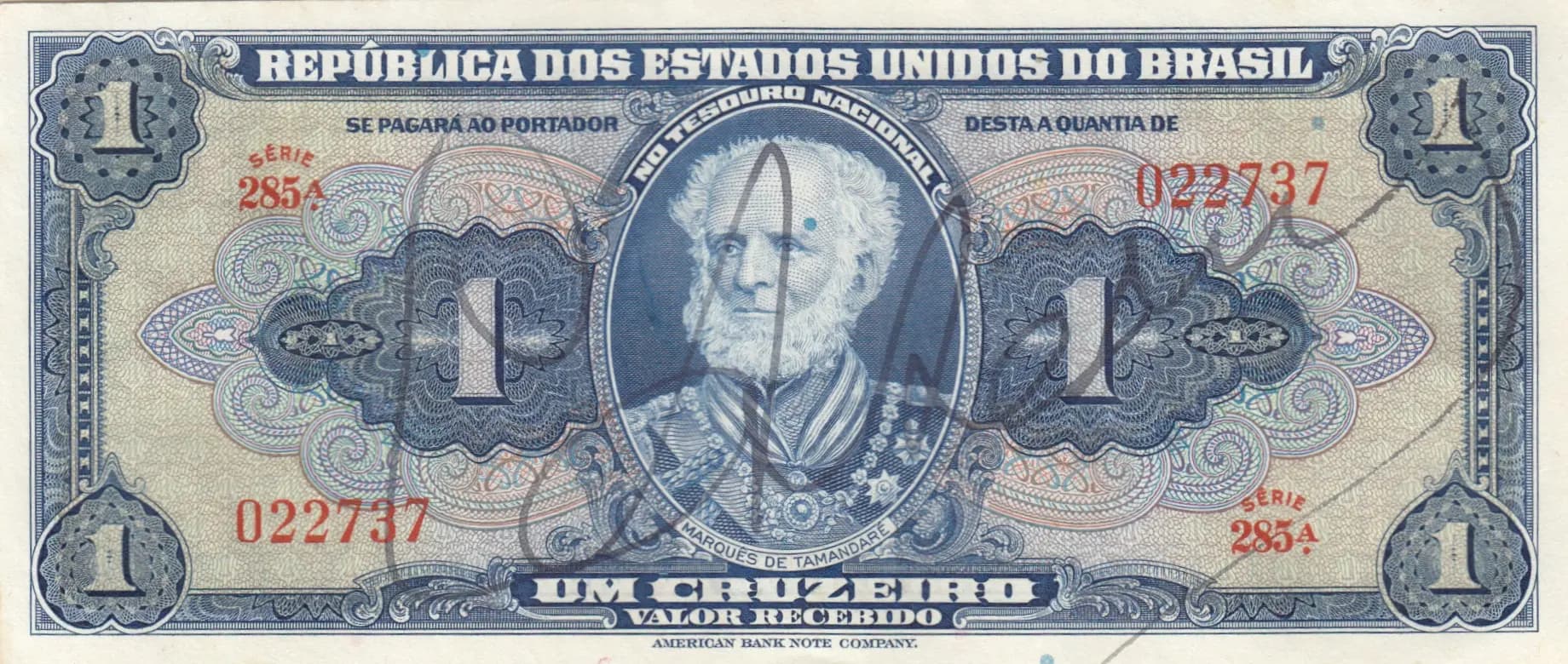 1 cruzeiro 1944 from Brazil, P-132