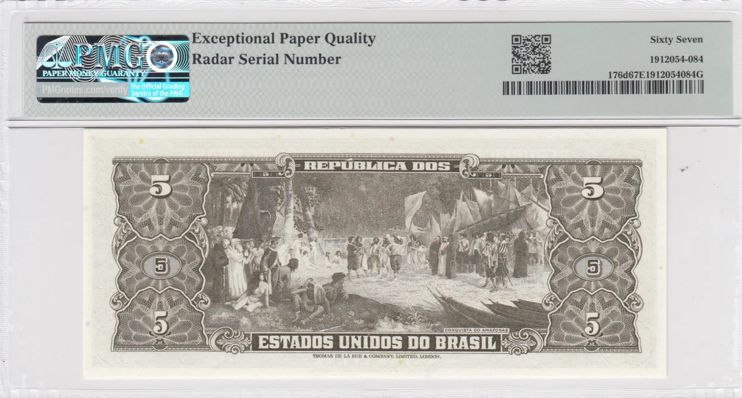 5 cruzeiros 1962 from Brazil, P-176d (1962) — image 2