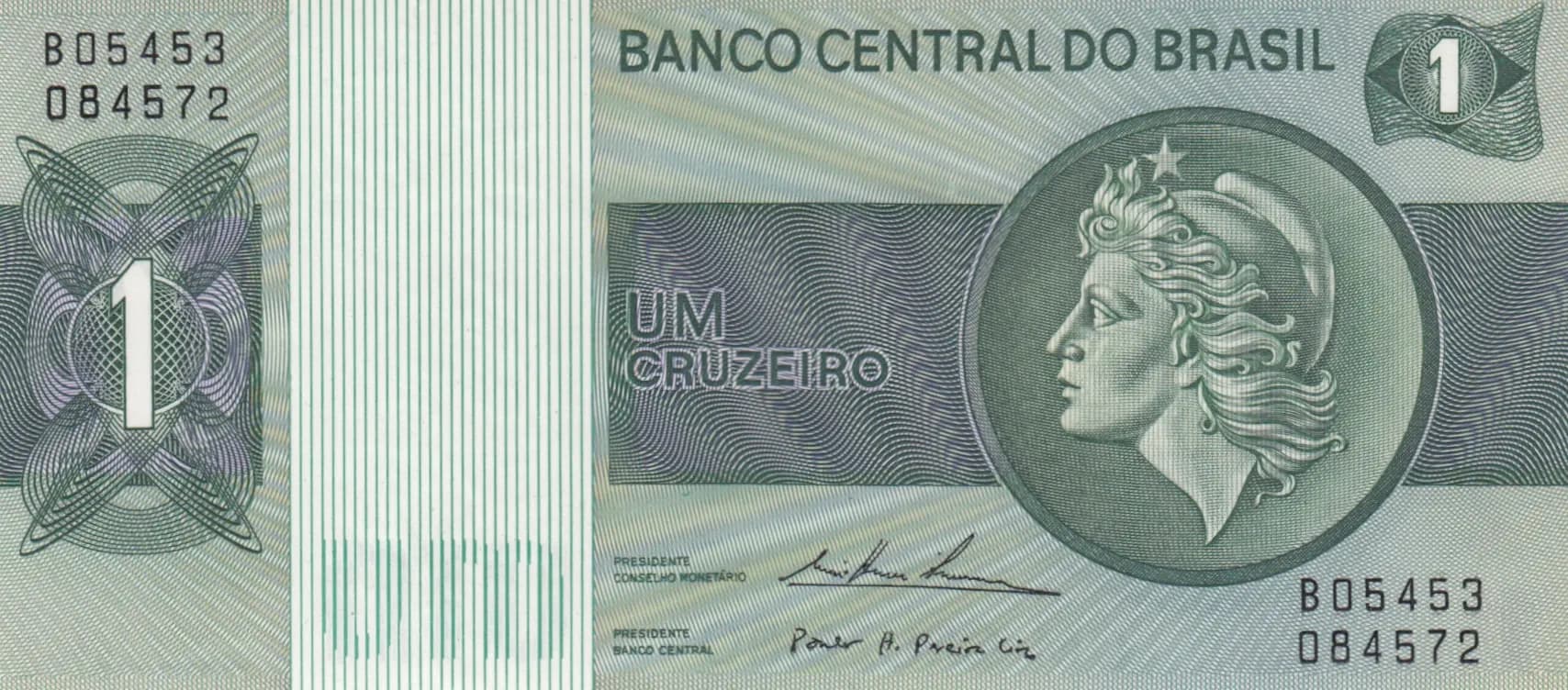 1 cruzeiro 1975 from Brazil, P-191Ab