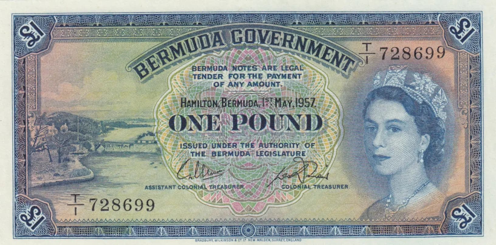 1 pound 1957 from Bermuda, P-20b
