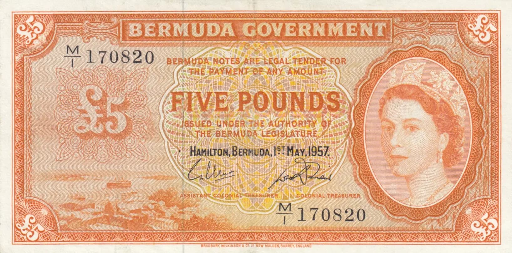 5 pounds 1957 from Bermuda, P-21b (1957) — image 1