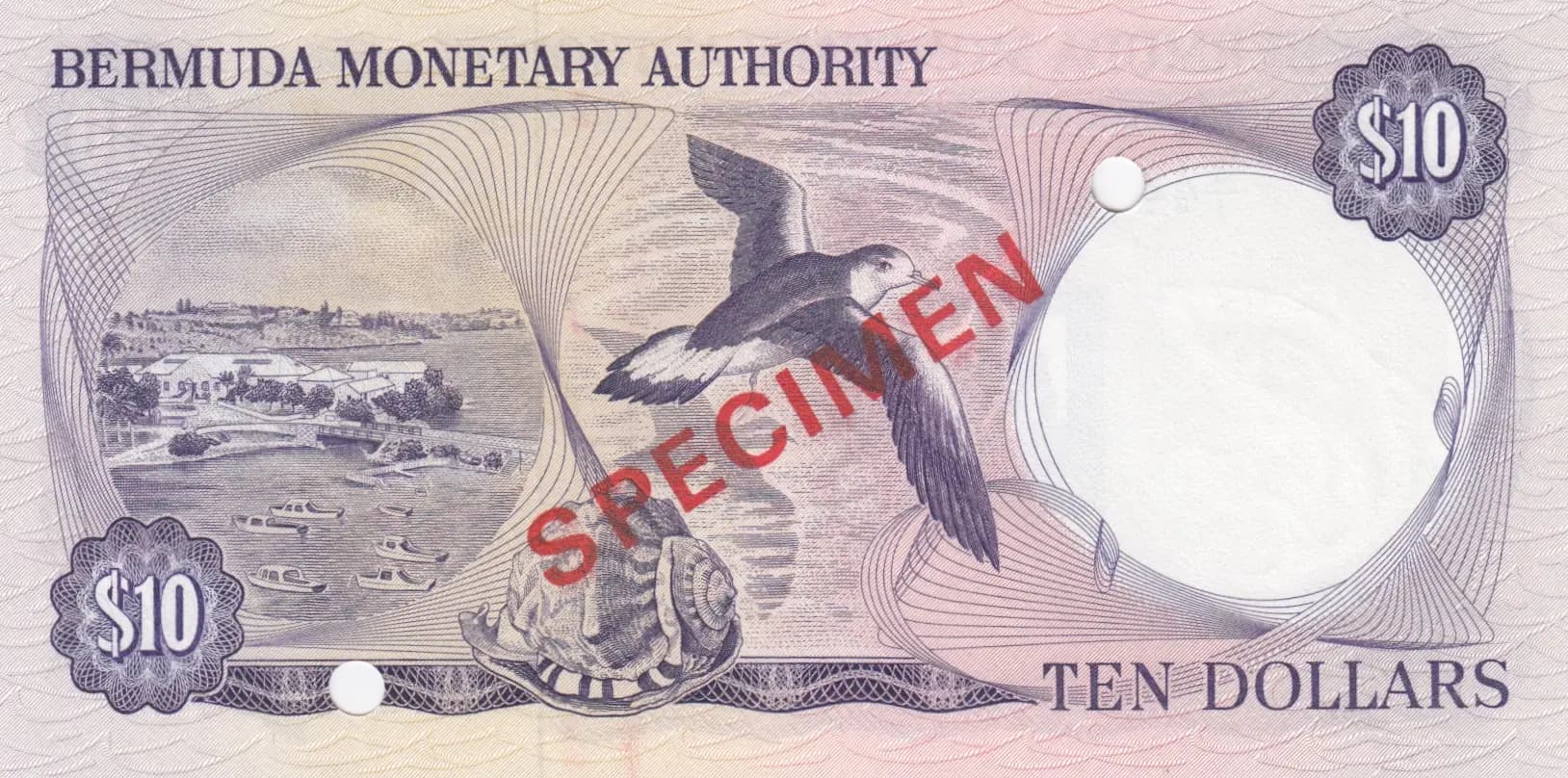 10 dollars 1978 specimen from Bermuda, P-30as (1978) — image 2