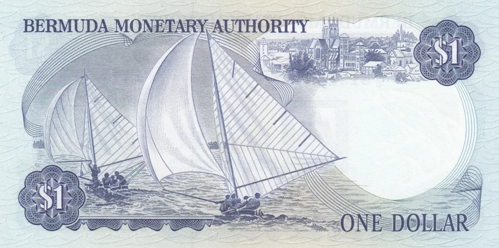 1 dollar 1986 from Bermuda, P-28c (1986) — image 2