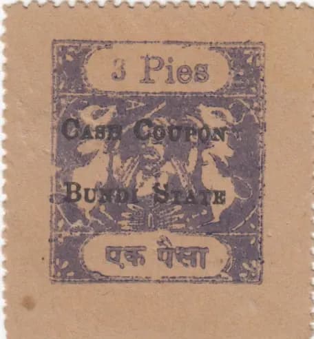 3 pies from India, Bundi, P-S221 () — image 1