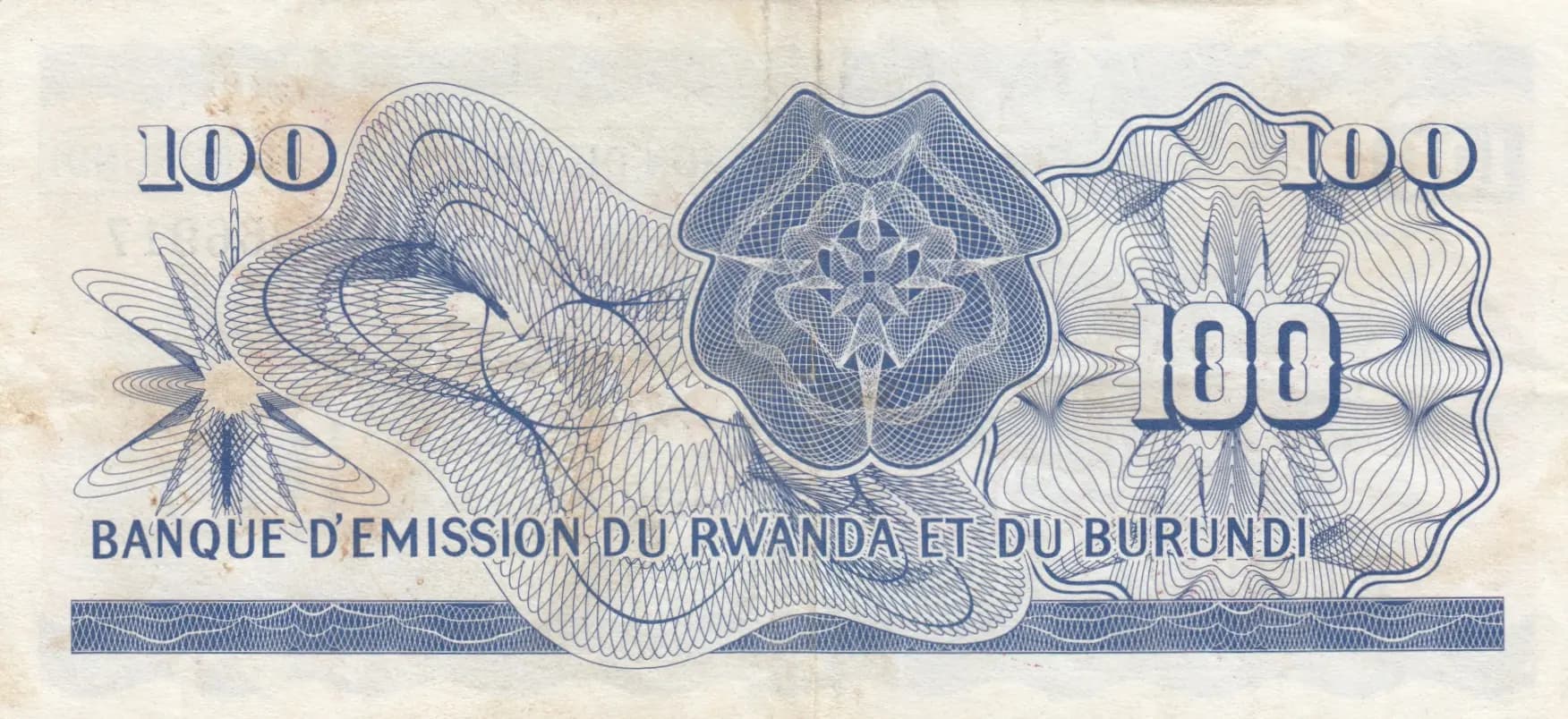 100 francs 1960 from Burundi, P-5 (1960) — image 2