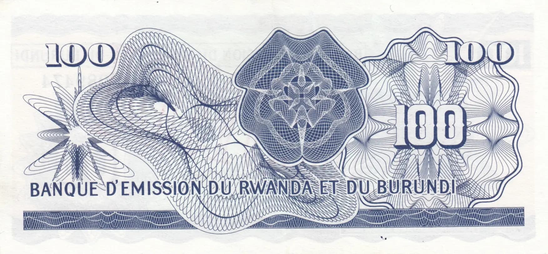 100 francs 1962 from Burundi, P-5 (1962) — image 2