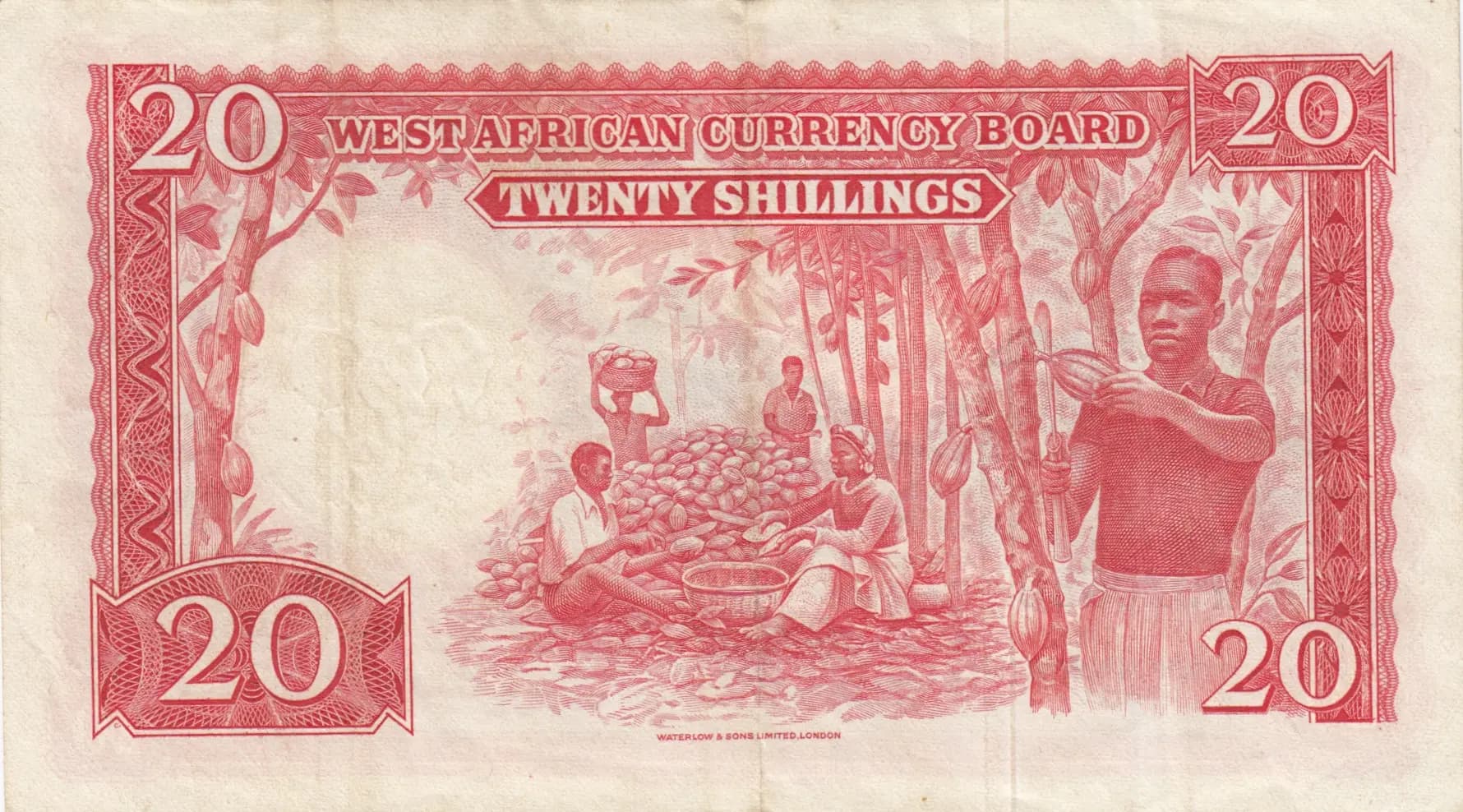 20 shillings 1953 from British West Africa, P-10 (1953) — image 2