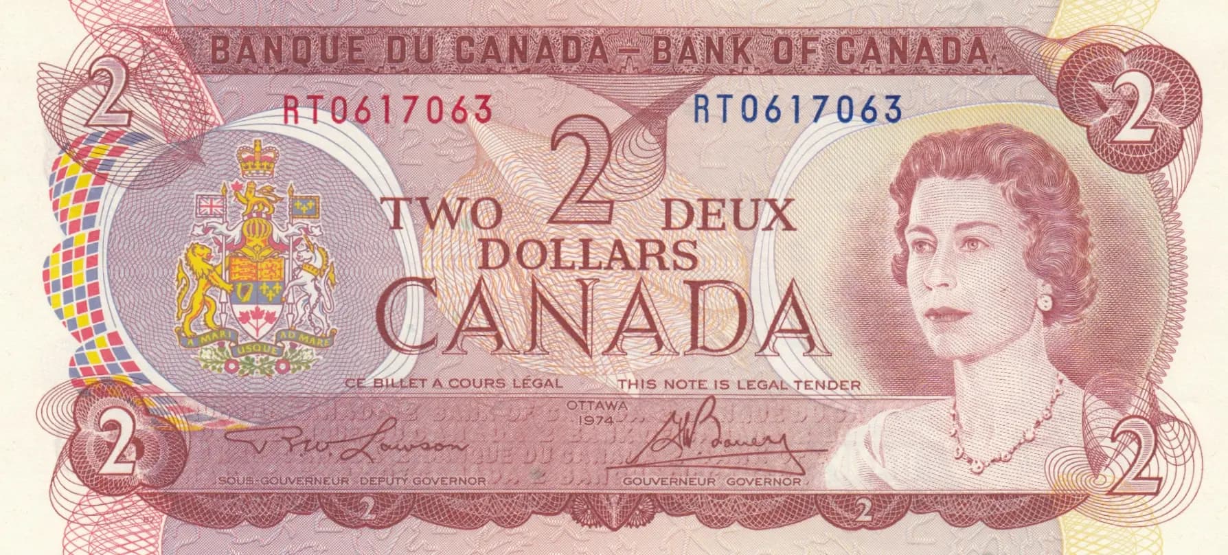 2 dollars 1974 from Canada, P-86a (1974) — image 1