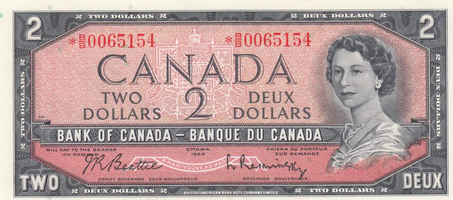 2 dollars 1954 replacement from Canada, P-76b* (1954) — image 1
