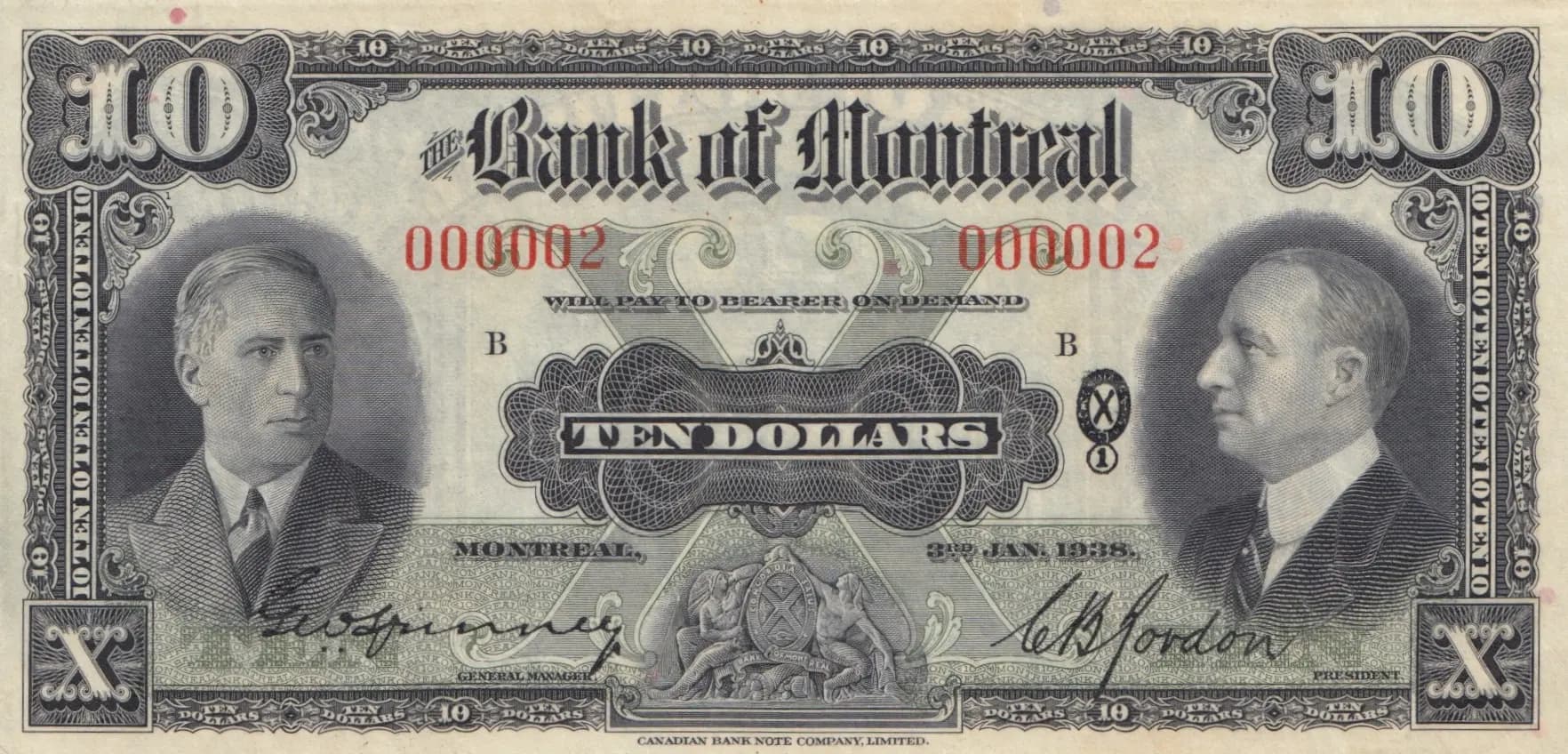 10 dollars 1938 from Canada, P-S562b