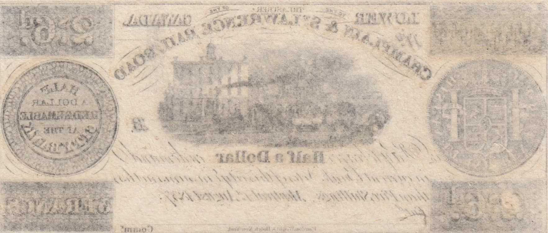 1/2 dollar 1837 from Canada, P-unlisted (1837) — image 2