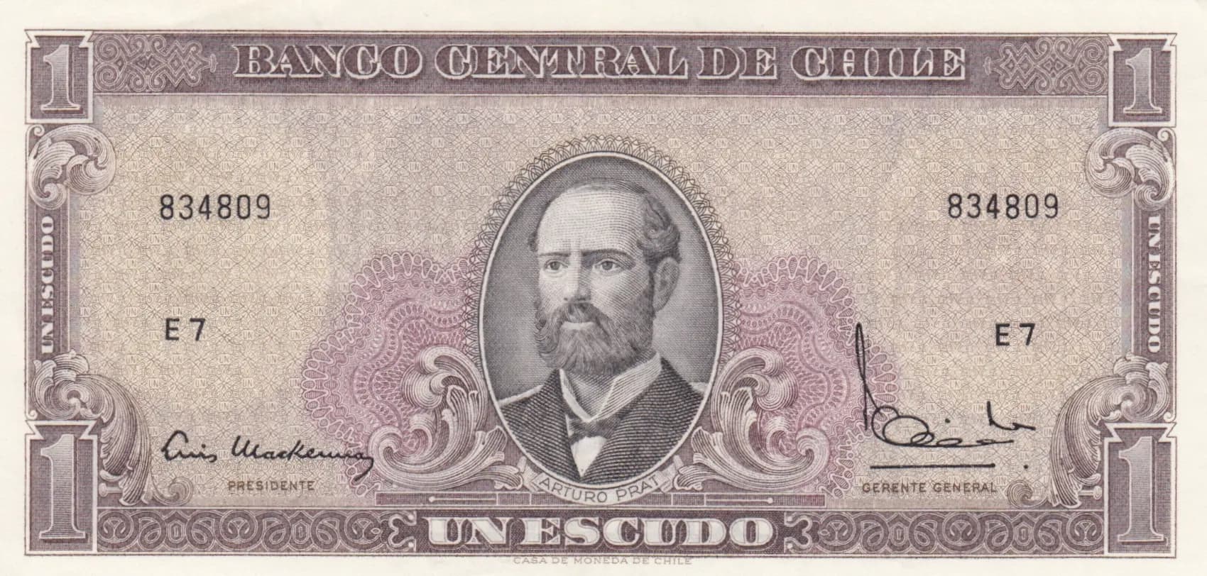 1 escudos 1962 from Chile, P-135d