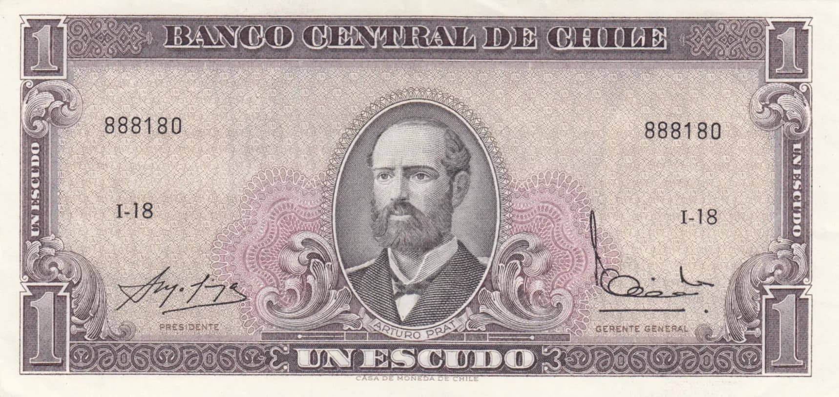 1 escudos 1962 from Chile, P-135Aa (1962) — image 1
