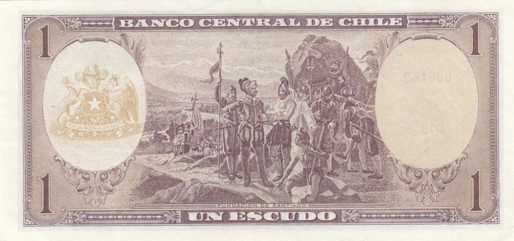 1 escudos 1962 from Chile, P-135Aa (1962) — image 2