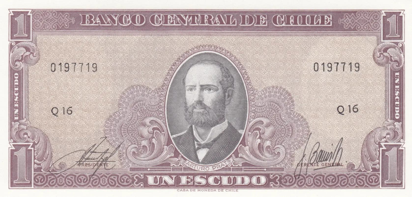 1 escudos 1964 from Chile, P-136 (1964) — image 1