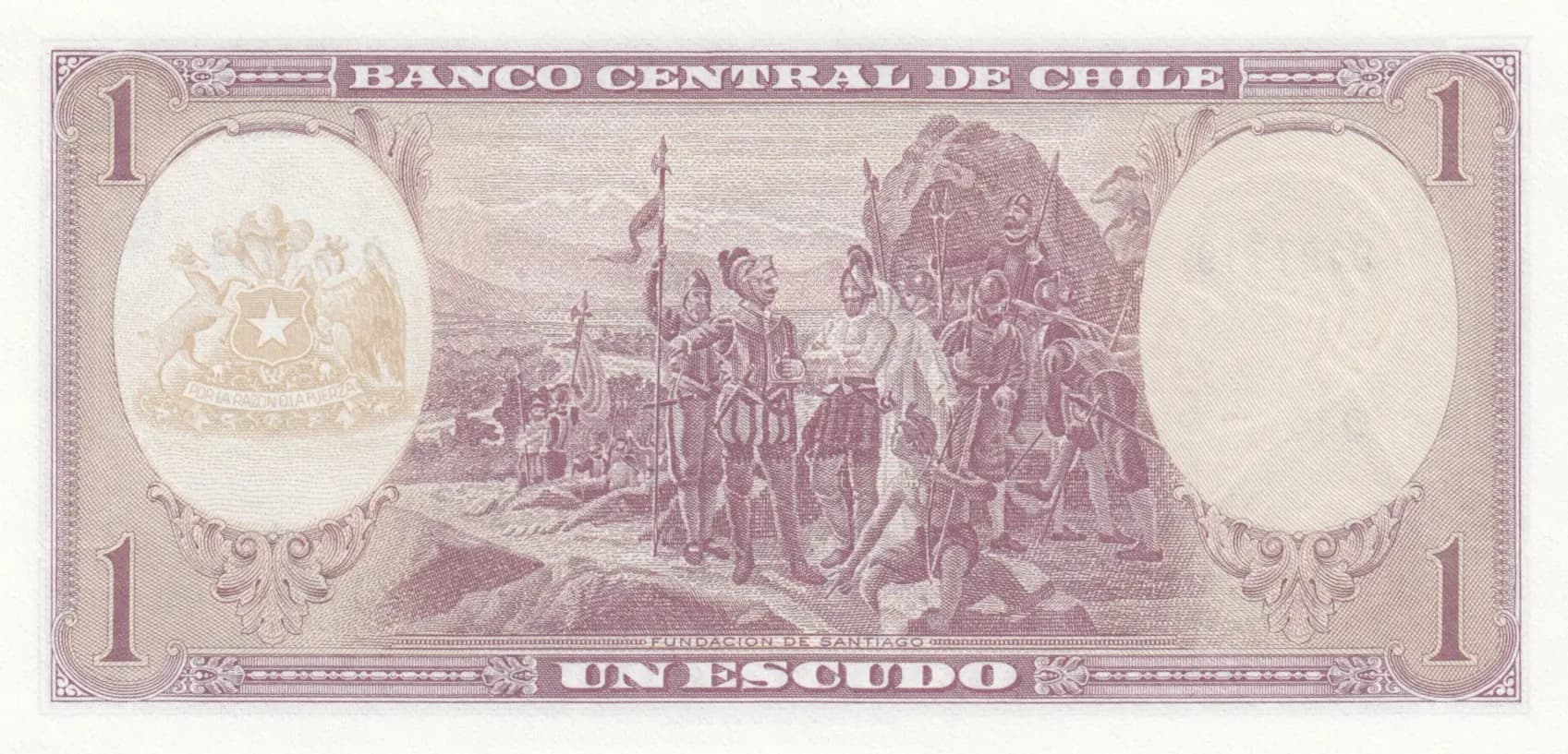 1 escudos 1964 from Chile, P-136 (1964) — image 2