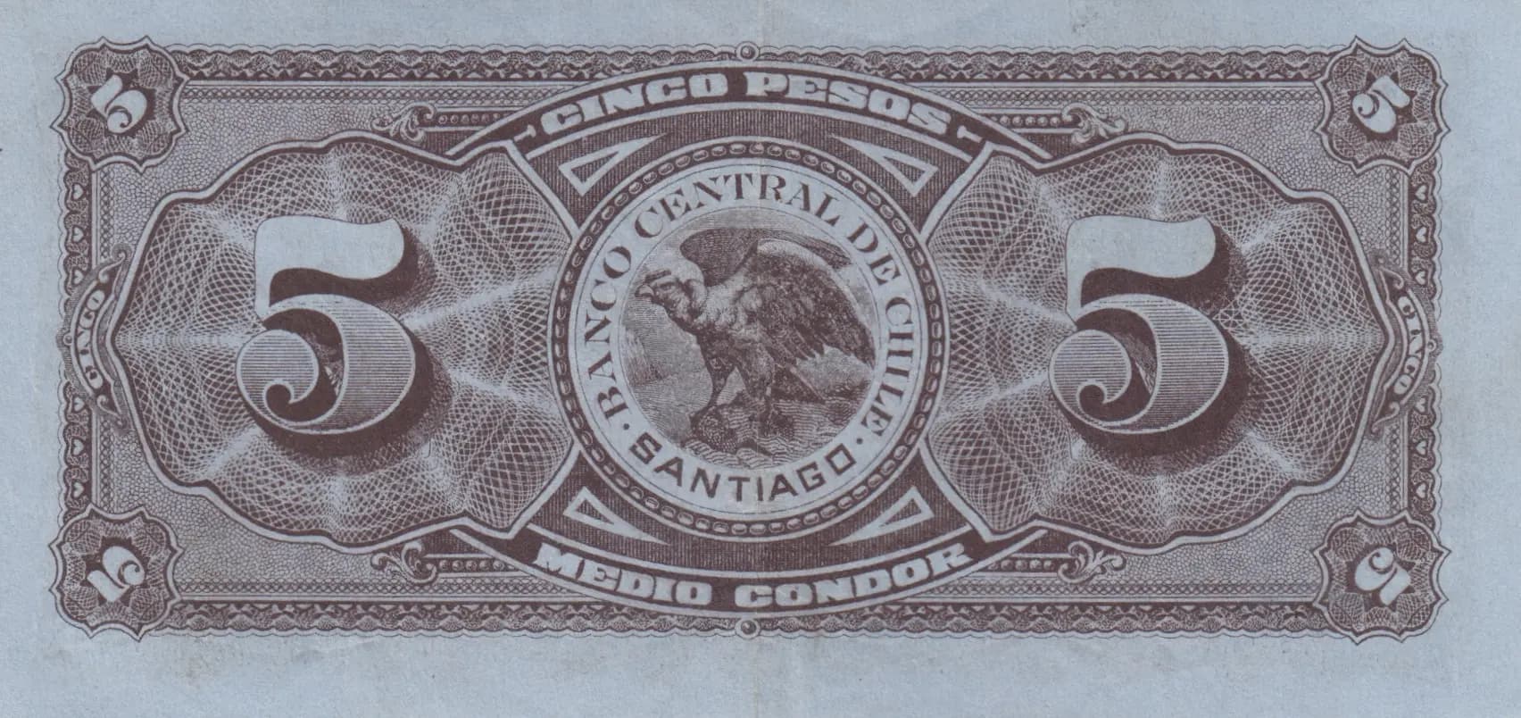 5 pesos 1929 from Chile, P-82 (1929) — image 2