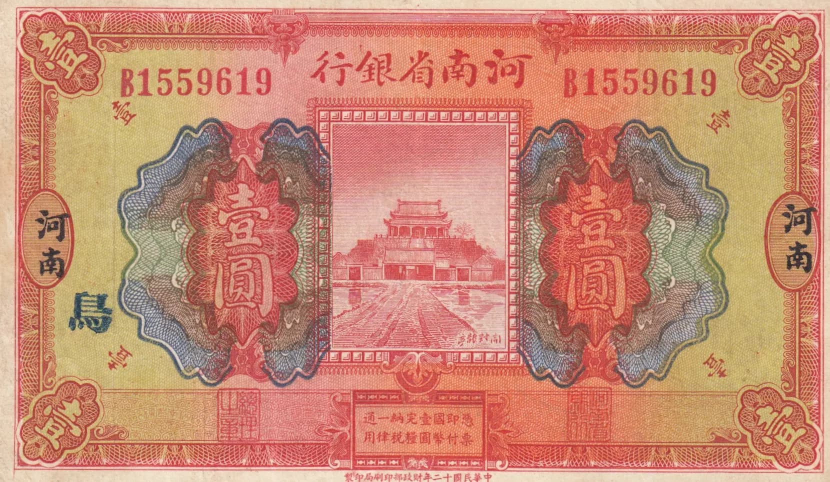 1 yuan 1923 from China, P-S1688