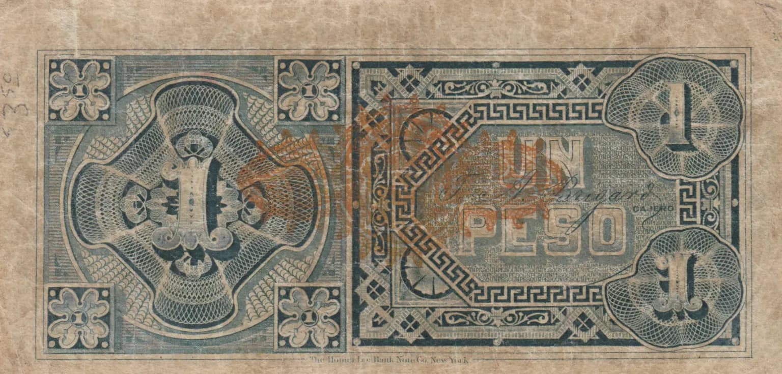 1 peso 1886 from Colombia, P-192 (1886) — image 2