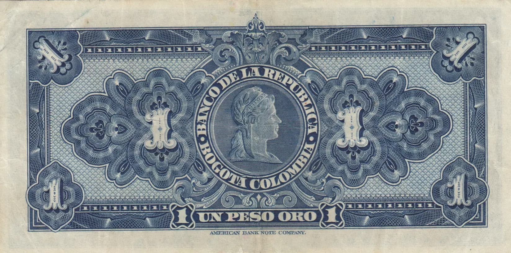 1 peso 1942 from Colombia, P-380c (1942) — image 2