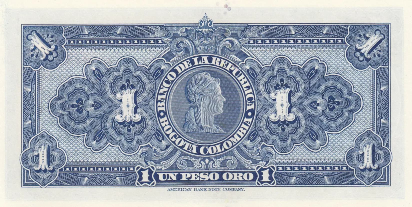 1 peso 1954 from Colombia, P-380g (1954) — image 2