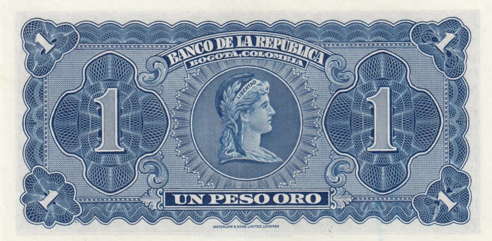 1 peso 1953 from Colombia, P-398 (1953) — image 2