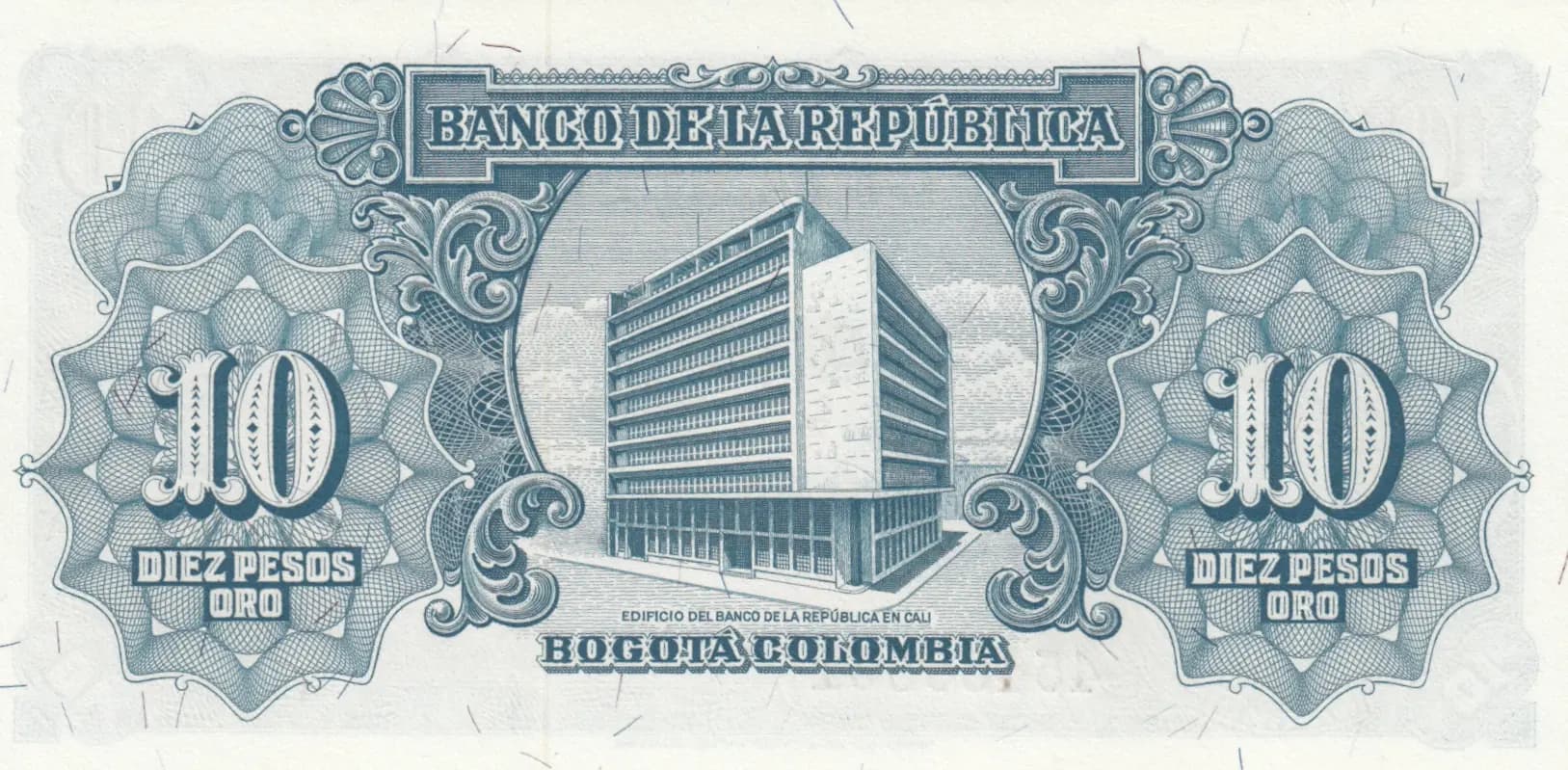 10 pesos 1960 from Colombia, P-400b (1960) — image 2