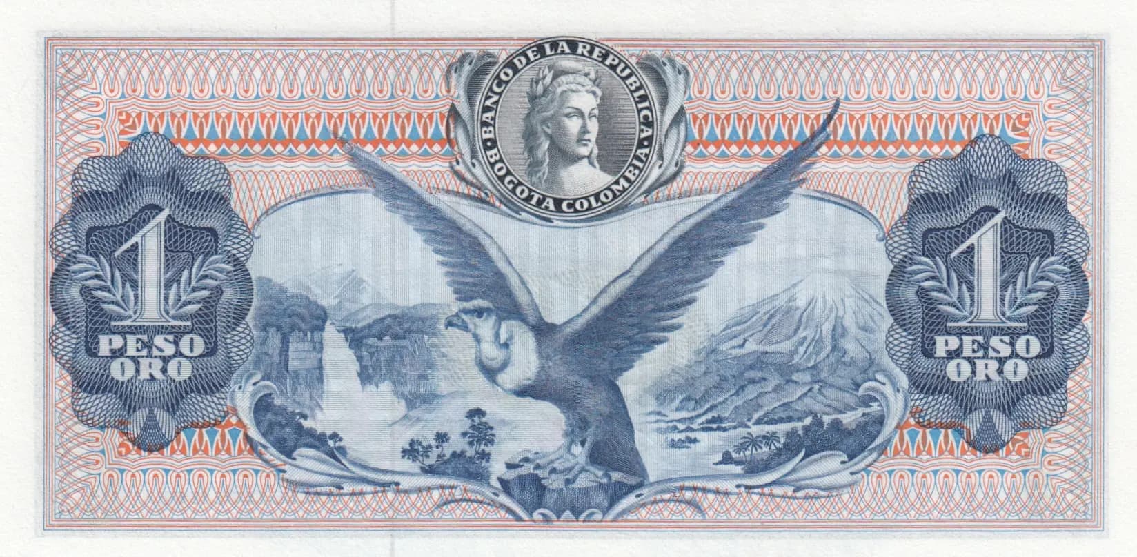 1 peso 1964 from Colombia, P-404b (1964) — image 2